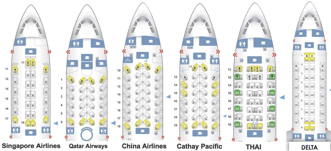 photo dl158 a350 compare seating